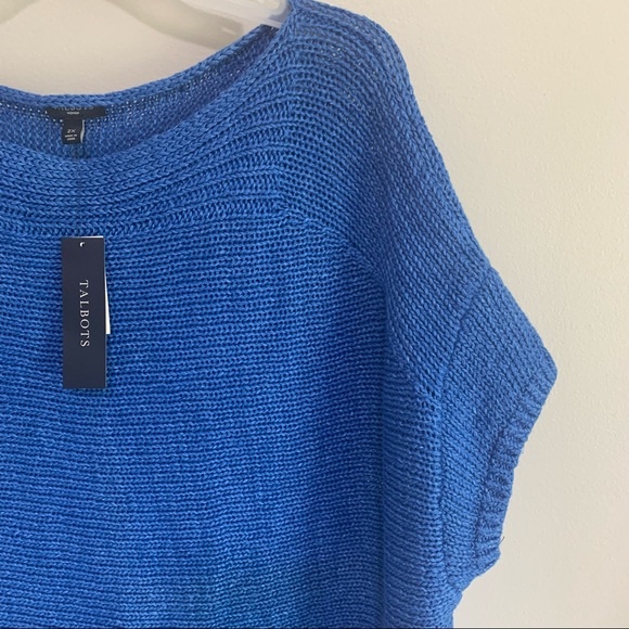 Talbots 100% Linen Tank Top Sweater Knit - Picture 2 of 12